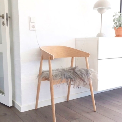 Andersen Furniture AC2 spisebordsstol - eg hvid mat lak 