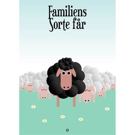 Citatplakat "Familiens Sorte får" plakat - 30x42 cm 