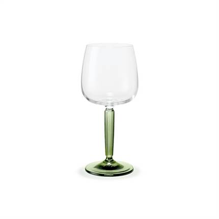 Kähler Hammershøi Hvidvinsglas - 35 cl, 2 stk - Grøn stilk