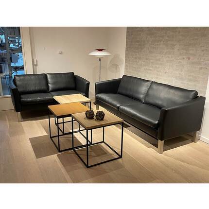 Stouby Ace sofa 2+3 pers. med sort læder