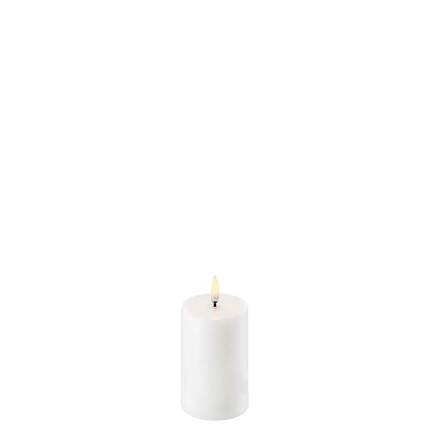 Uyuni Lighting LED Pillar bloklys - Ø5 x H7,5 cm - Nordic White