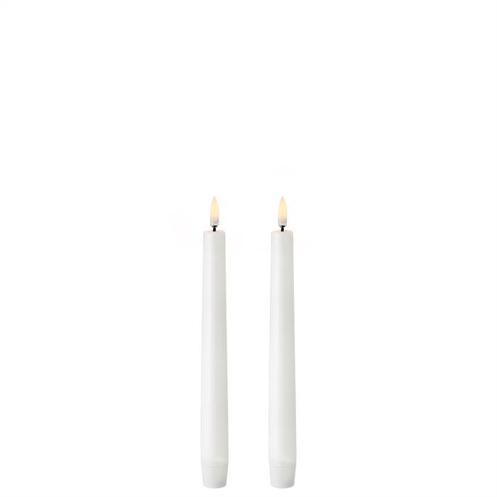 Uyuni Lighting LED Taper kronelys - H20 cm - 2-pak - Nordic White